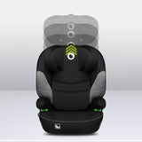 Scaun auto, Lionelo, Lars i-Size, Cu tetiera reglabila in 10 pozitii, Cu pozitionare spre sensul de mers, 15-36 Kg, 100-150 cm, Conform cu standardul european de securitate ECE R129/03, Negru/Gri