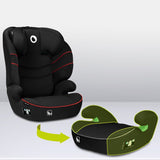 Scaun auto, Lionelo, Lars i-Size, Cu tetiera reglabila in 10 pozitii, Cu pozitionare spre sensul de mers, 15-36 Kg, 100-150 cm, Conform cu standardul european de securitate ECE R129/03, Negru/Rosu