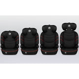 Scaun auto, Lionelo, Lars i-Size, Cu tetiera reglabila in 10 pozitii, Cu pozitionare spre sensul de mers, 15-36 Kg, 100-150 cm, Conform cu standardul european de securitate ECE R129/03, Negru/Rosu