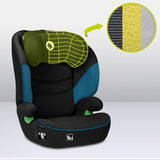 Scaun auto, Lionelo, Lars i-Size, Cu tetiera reglabila in 10 pozitii, Cu pozitionare spre sensul de mers, 15-36 Kg, 100-150 cm, Conform cu standardul european de securitate ECE R129/03, Negru/Albastru