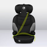 Scaun auto, Lionelo, Lars i-Size, Cu tetiera reglabila in 10 pozitii, Cu pozitionare spre sensul de mers, 15-36 Kg, 100-150 cm, Conform cu standardul european de securitate ECE R129/03, Negru/Gri