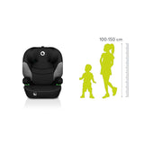 Scaun auto, Lionelo, Lars i-Size, Cu tetiera reglabila in 10 pozitii, Cu pozitionare spre sensul de mers, 15-36 Kg, 100-150 cm, Conform cu standardul european de securitate ECE R129/03, Negru/Rosu