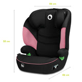 Scaun auto, Lionelo, Lars i-Size, Cu tetiera reglabila in 10 pozitii, Cu pozitionare spre sensul de mers, 15-36 Kg, 100-150 cm, Conform cu standardul european de securitate ECE R129/03, Roz