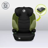 Scaun auto, Lionelo, Lars i-Size, Cu tetiera reglabila in 10 pozitii, Cu pozitionare spre sensul de mers, 15-36 Kg, 100-150 cm, Conform cu standardul european de securitate ECE R129/03, Negru/Gri