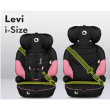 Scaun auto, Lionelo, Levi One i-Size, Universal, Instalare FWF, Cu tetiera reglabila in 10 pozitii, Cu spatar detasabil, 76-150 cm, Conform cu R129, Roz