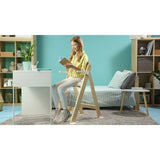 Scaun de masa, Lionelo, Floris, 3 in 1, Din Lemn, Transformabil, Reglabil in inaltime in 4 pozitii, Suport de picioare reglabil in 4 pozitii, Natur