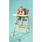 Scaun de masa, Lionelo, Floris, 3 in 1, Din Lemn, Transformabil, Reglabil in inaltime in 4 pozitii, Suport de picioare reglabil in 4 pozitii, Natur