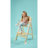 Scaun de masa, Lionelo, Floris, 3 in 1, Din Lemn, Transformabil, Reglabil in inaltime in 4 pozitii, Suport de picioare reglabil in 4 pozitii, Natur