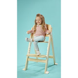 Scaun de masa, Lionelo, Floris, 3 in 1, Din Lemn, Transformabil, Reglabil in inaltime in 4 pozitii, Suport de picioare reglabil in 4 pozitii, Natur