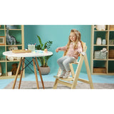 Scaun de masa, Lionelo, Floris, 3 in 1, Din Lemn, Transformabil, Reglabil in inaltime in 4 pozitii, Suport de picioare reglabil in 4 pozitii, Natur