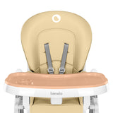 Scaun de masa, Lionelo, Linn Plus, Reglabil, 6 Pozitii pe inaltime, Spatar reglabil in 3 pozitii, Din metal, Conform cu standardul europeane de securitate EN14988, Bej