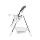 Scaun de masa, Lionelo, Linn Plus, Reglabil, 6 Pozitii pe inaltime, Spatar reglabil in 3 pozitii, Din metal, Conform cu standardul europeane de securitate EN14988, Gri