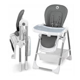 Scaun de masa, Lionelo, Linn Plus, Reglabil, 6 Pozitii pe inaltime, Spatar reglabil in 3 pozitii, Din metal, Conform cu standardul europeane de securitate EN14988, Gri