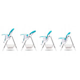 Scaun de masa, Lionelo, Linn Plus, Reglabil, 6 Pozitii pe inaltime, Spatar reglabil in 3 pozitii, Din metal, Conform cu standardul europeane de securitate EN14988, Turcoaz