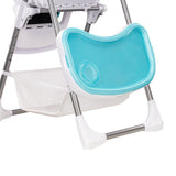 Scaun de masa, Lionelo, Linn Plus, Reglabil, 6 Pozitii pe inaltime, Spatar reglabil in 3 pozitii, Din metal, Conform cu standardul europeane de securitate EN14988, Turcoaz