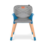 Scaun de masa, Lionelo, Koen, Din fag, 2 in 1, Transformabil, Sustine 30 kg, 6 luni+, Conform cu standardul european de securitate EN14988, Albastru