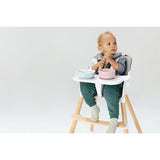 Scaun de masa, Lionelo, Koen, Din fag, 2 in 1, Transformabil, Sustine 30 kg, 6 luni+, Conform cu standardul european de securitate EN14988, Gri