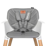 Scaun de masa, Lionelo, Koen, Din fag, 2 in 1, Transformabil, Sustine 30 kg, 6 luni+, Conform cu standardul european de securitate EN14988, Gri