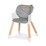 Scaun de masa, Lionelo, Koen, Din fag, 2 in 1, Transformabil, Sustine 30 kg, 6 luni+, Conform cu standardul european de securitate EN14988, Gri
