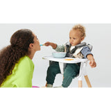 Scaun de masa, Lionelo, Koen, Din fag, 2 in 1, Transformabil, Sustine 30 kg, 6 luni+, Conform cu standardul european de securitate EN14988, Gri