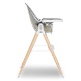 Scaun de masa, Lionelo, Maya, 2 in 1, Transformabil, 3 pozitii de inclinare, Conform cu standardele europeane de securitate EN14988, EN12790, White