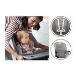 Scaun de masa, Lionelo, Mona, 4 in 1, Transformabil, Reglabil in inaltime in 3 pozitii, Conform cu standardele europene de securitate EN14988, EN16120, Black Onyx