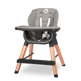 Scaun de masa, Lionelo, Mona, 4 in 1, Transformabil, Reglabil in inaltime in 3 pozitii, Conform cu standardele europene de securitate EN14988, EN16120, Black Onyx