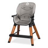 Scaun de masa, Lionelo, Mona, 4 in 1, Transformabil, Reglabil in inaltime in 3 pozitii, Conform cu standardele europene de securitate EN14988, EN16120, Black Onyx