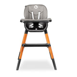 Scaun de masa, Lionelo, Mona, 4 in 1, Transformabil, Reglabil in inaltime in 3 pozitii, Conform cu standardele europene de securitate EN14988, EN16120, Black Onyx