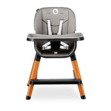 Scaun de masa, Lionelo, Mona, 4 in 1, Transformabil, Reglabil in inaltime in 3 pozitii, Conform cu standardele europene de securitate EN14988, EN16120, Black Onyx