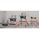 Scaun de masa, Lionelo, Mona, 4 in 1, Transformabil, Reglabil in inaltime in 3 pozitii, Conform cu standardele europene de securitate EN14988, EN16120, Black Onyx