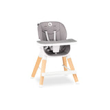 Scaun de masa, Lionelo, Mona, 4 in 1, Transformabil, Reglabil in inaltime in 3 pozitii, Conform cu standardele europene de securitate EN14988, EN16120, Stone