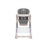 Scaun de masa, Lionelo, Zanna, Reglabil, 4 Pozitii pe inaltime, Spatar reglabil in 3 pozitii, Pliabil, din Metal, Conform cu standardul european de securitate EN14988, Gri