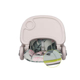 Scaun de masa, Lionelo, Zanna, Reglabil, 4 Pozitii pe inaltime, Spatar reglabil in 3 pozitii, Pliabil, din Metal, Conform cu standardul european de securitate EN14988, Roz