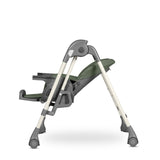 Scaun de masa si balansoar, Lionelo, Laurice, 2 in 1, Transformabil, Multifunctional, Inaltime si spatar reglabile, Cu melodii de leagan, 0 luni+, Conform cu standardele europene de securitate EN 14988, EN 16120, Verde