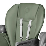 Scaun de masa si balansoar, Lionelo, Laurice, 2 in 1, Transformabil, Multifunctional, Inaltime si spatar reglabile, Cu melodii de leagan, 0 luni+, Conform cu standardele europene de securitate EN 14988, EN 16120, Verde