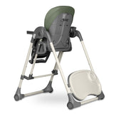 Scaun de masa si balansoar, Lionelo, Laurice, 2 in 1, Transformabil, Multifunctional, Inaltime si spatar reglabile, Cu melodii de leagan, 0 luni+, Conform cu standardele europene de securitate EN 14988, EN 16120, Verde