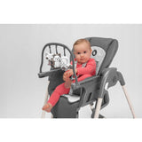 Scaun de masa si balansoar, Lionelo, Laurice, 2 in 1, Transformabil, Multifunctional, Inaltime si spatar reglabile, Cu melodii de leagan, 0 luni+, Conform cu standardele europene de securitate EN 14988, EN 16120, Verde