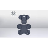 Scoica auto, Lionelo, i-Size Astrid, 0-13 Kg, 40-87 cm, Cu salteluta, Testat ADAC, Conform cu standardul european de securitate R129, Negru/Gri