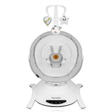 Set 2 in 1, Balansoar si landou, Lionelo, Bella, Rotative 360, Ecran tactil si telecomanda, Electric, Scaun reglabil, 6 miscari unice, 5 viteze, Cu melodii, Gri