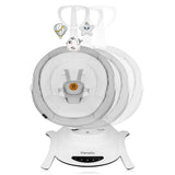 Set 2 in 1, Balansoar si landou, Lionelo, Bella, Rotative 360, Ecran tactil si telecomanda, Electric, Scaun reglabil, 6 miscari unice, 5 viteze, Cu melodii, Gri