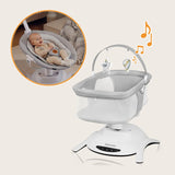 Set 2 in 1, Balansoar si landou, Lionelo, Bella, Rotative 360, Ecran tactil si telecomanda, Electric, Scaun reglabil, 6 miscari unice, 5 viteze, Cu melodii, Gri