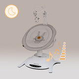 Set 2 in 1, Balansoar si landou, Lionelo, Bella, Rotative 360, Ecran tactil si telecomanda, Electric, Scaun reglabil, 6 miscari unice, 5 viteze, Cu melodii, Gri