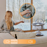 Set 2 in 1, Balansoar si landou, Lionelo, Bella, Rotative 360, Ecran tactil si telecomanda, Electric, Scaun reglabil, 6 miscari unice, 5 viteze, Cu melodii, Gri