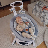 Set 2 in 1, Balansoar si landou, Lionelo, Bella, Rotative 360, Ecran tactil si telecomanda, Electric, Scaun reglabil, 6 miscari unice, 5 viteze, Cu melodii, Gri