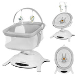 Set 2 in 1, Balansoar si landou, Lionelo, Bella, Rotative 360, Ecran tactil si telecomanda, Electric, Scaun reglabil, 6 miscari unice, 5 viteze, Cu melodii, Gri