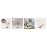 Set 2 in 1, Balansoar si landou, Lionelo, Bella, Rotative 360, Ecran tactil si telecomanda, Electric, Scaun reglabil, 6 miscari unice, 5 viteze, Cu melodii, Gri