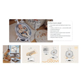 Set 2 in 1, Balansoar si landou, Lionelo, Bella, Rotative 360, Ecran tactil si telecomanda, Electric, Scaun reglabil, 6 miscari unice, 5 viteze, Cu melodii, Gri