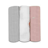 Set 3 museline, Lionelo, Bamboo, Multifunctionale, Din Bambus, 70x70 cm, Rainbow