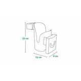 Suport universal pentru biberon/pahar si telefon, Lionelo, Ove, Cu sistem de rotire 360, Negru